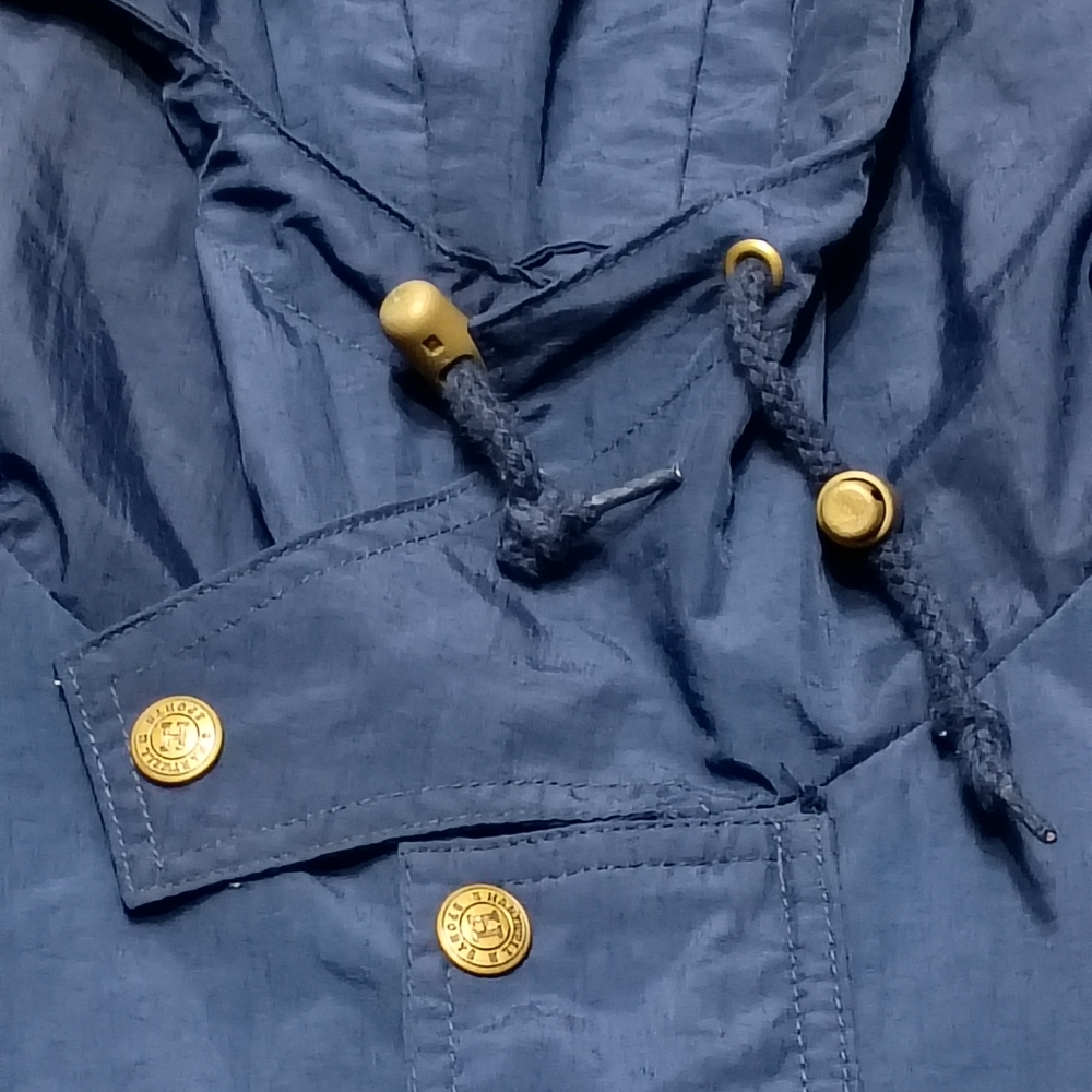 Vintage BellSouth Hartwell ViaSport Men's L Navy Windbreaker Hooded - Picture 7 of 7